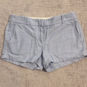 J. Crew Light Blue Linen-Blend Shorts